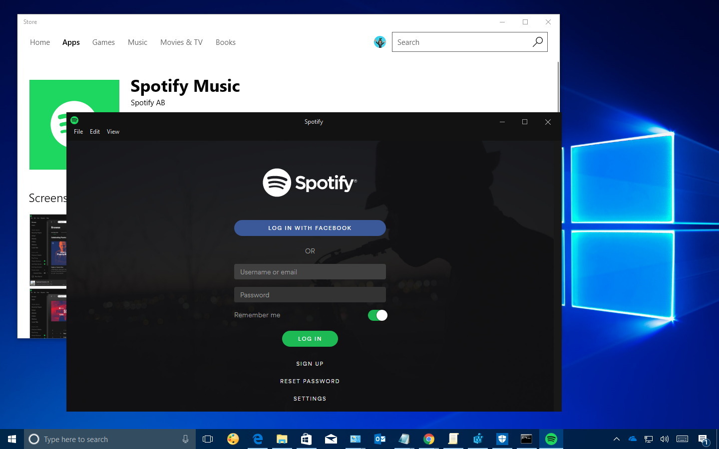 Spotify App Windows Store